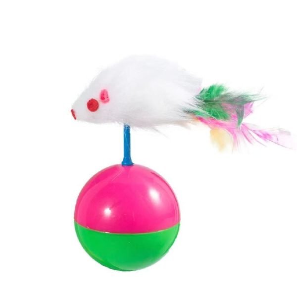 Cat Plush Mouse Tumbler Interactive Toy 1