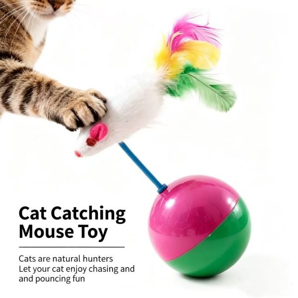 Cat Plush Mouse Tumbler Interactive Toy 3