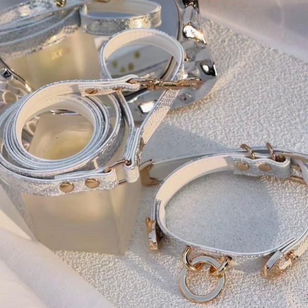 High-end Snake Print Dog Collar & Leash Set 2