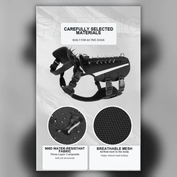 anzelae-spiked-dog-harness-900d-mesh-materials